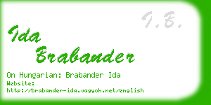 ida brabander business card